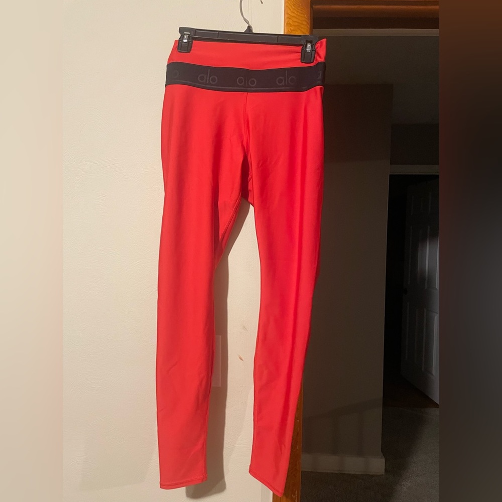 Alo red leggings - large